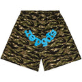 Sp5der OG Web V2 Pantaloncini in Felpa Mimetico Tigre Blu