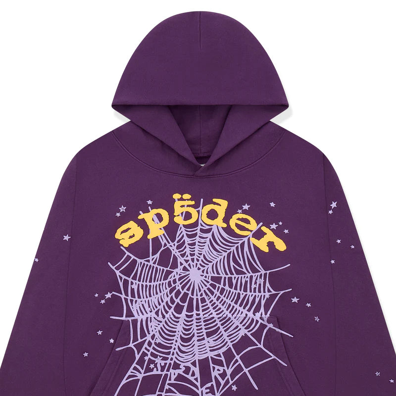 Sp5der Purple Star OG Web V2 Hoodie "Lakers"