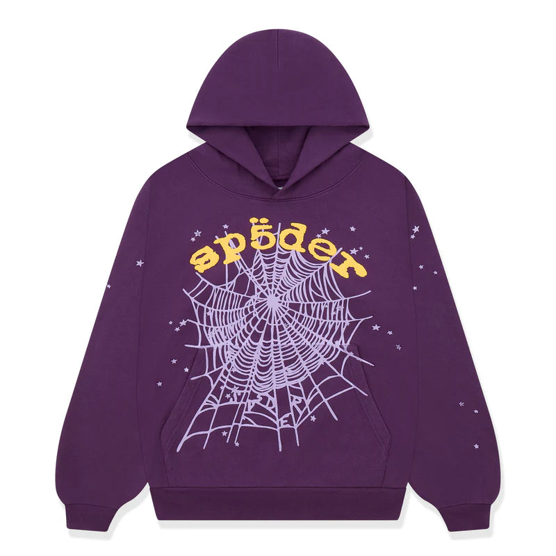 Sp5der Purple Star OG Web V2 Hoodie "Lakers"