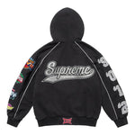 Supreme Playoffs Zip Up Hooded Sweatshirt Black - Image 2