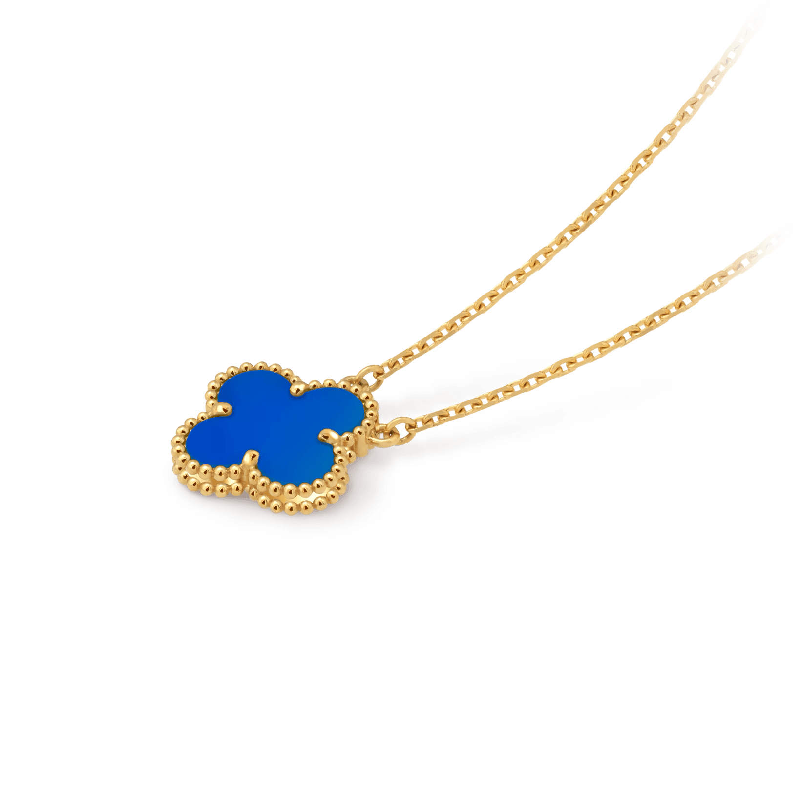 Van Cleef & Arpels Vintage Alhambra pendant 18K yellow gold, Agate