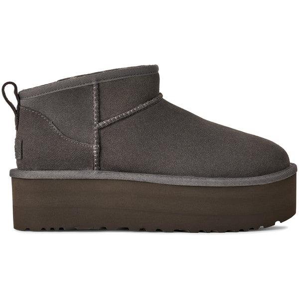 UGG Classic Ultra Mini Platform Boot Charcoal (Women's) — side profile