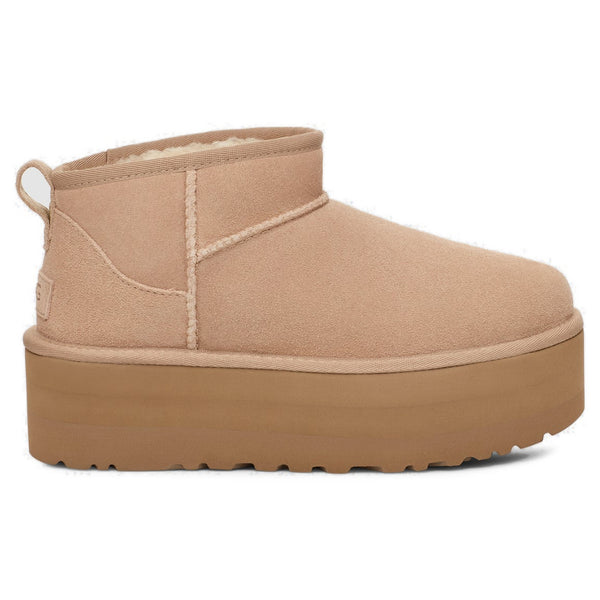 UGG Classic Ultra Mini Platform Boot Sand (Women's) — side profile