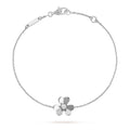 Bracciale Van Cleef & Arpels Frivole, modello mini in oro bianco 18K con diamante