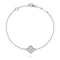 Van Cleef & Arpels Sweet Alhambra Armband, 1 Motiv aus 18K Weißgold und Diamant