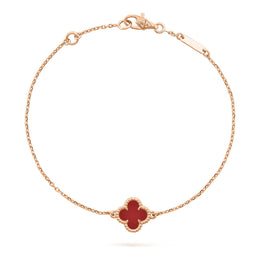 Bracciale Van Cleef & Arpels Sweet Alhambra in oro rosa 18K, corniola