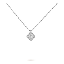 Van Cleef & Arpels Ciondolo Sweet Alhambra in oro bianco 18K, diamanti