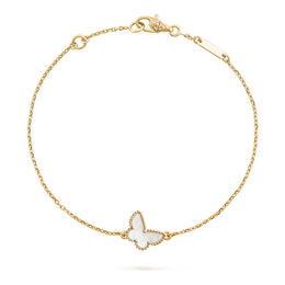 Bracciale Van Cleef & Arpels Sweet Butterflies in oro giallo 18K, madreperla