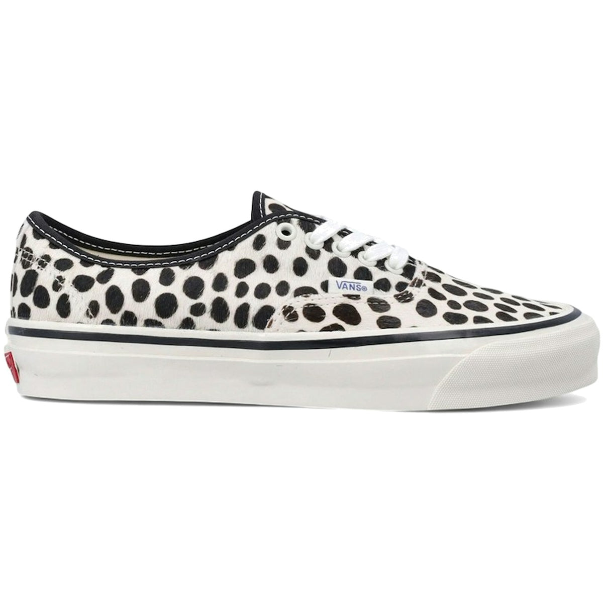 Vans Premium Authentic Dalmatian White Black — side profile