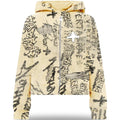 Vertabrae VERT Elfenbein Graffit Hoodie mit Reißverschluss