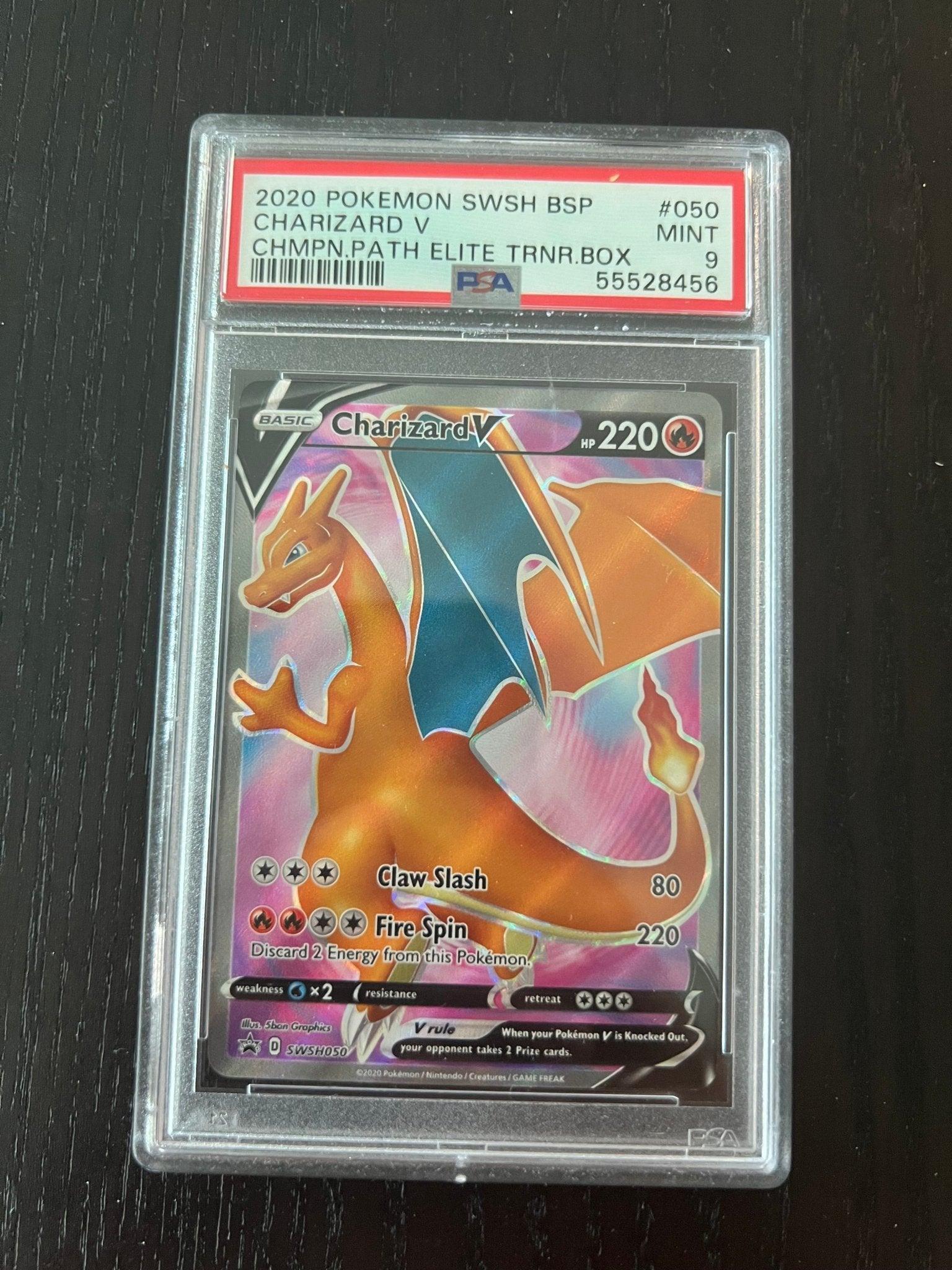 2020 Pokemon SWSH BSP Charizard V Champion's Path Elite Trainer Box #050 - PSA 9 MINT - Sneakersbe Sneakers Sale Online