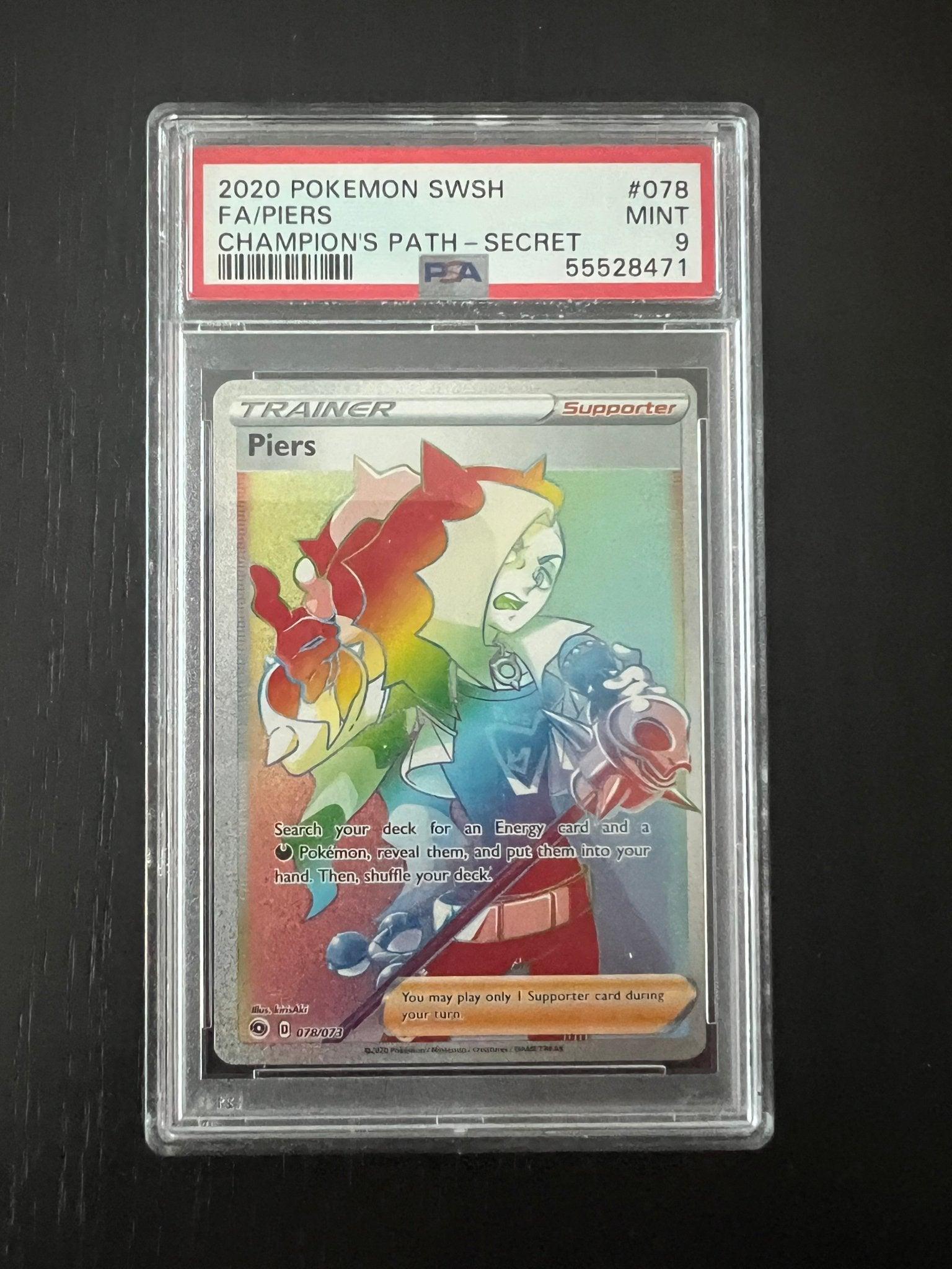 2020 Pokemon SWSH Full Art Rainbow | Champion's Path Secret #078 - PSA 9 MINT - Supra Nba Sneakers