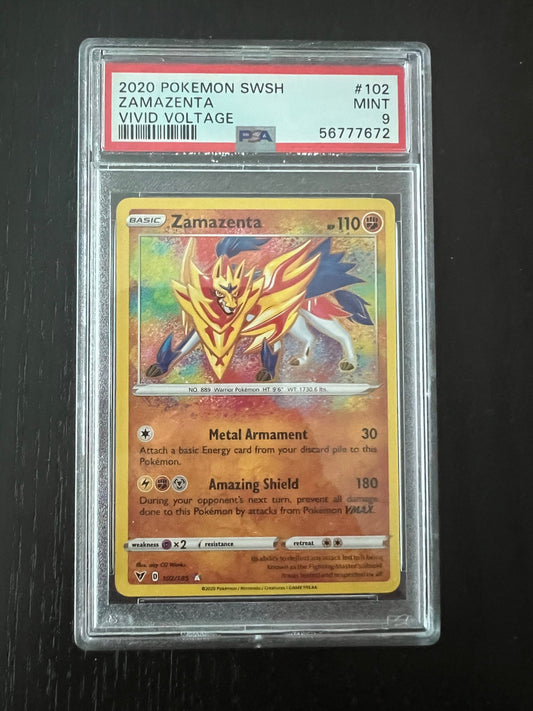 2020 Pokemon SWSH Zamazenta | Vivid Voltage #109 - PSA 9 MINT - Supra are Sneakers