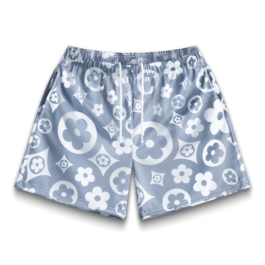 Bravest Studios Grey Flower Shorts - Supra Sneakers