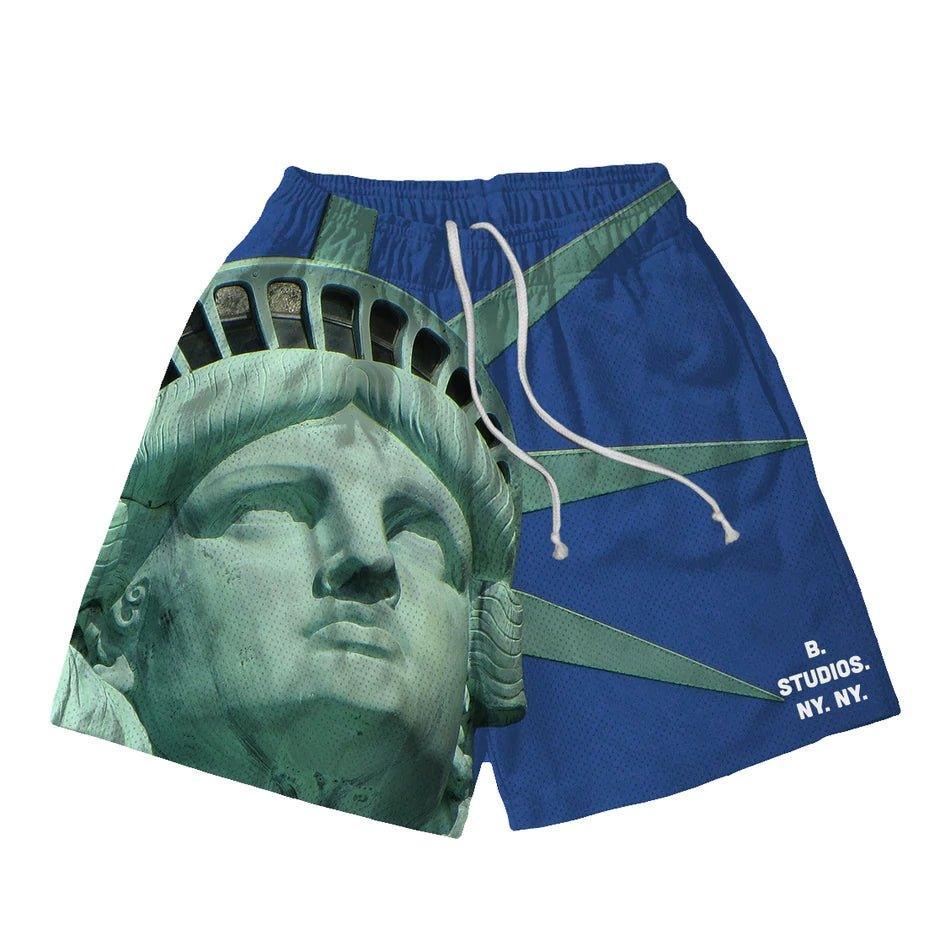 Bravest Studios Mega Liberty Shorts Blue - Supra Sneakers