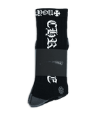 Chrome Hearts 3 Pack CH Logo Socks Black - Supra Sneakers - Image 2