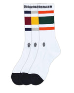 Chrome Hearts 3 Pack Sport Socks White - Supra Sneakers - Image 1
