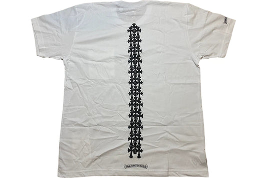 Chrome Hearts Cemetery Cross Tire Tracks T-shirt White - Paroissesaintefoy Sneakers Sale Online