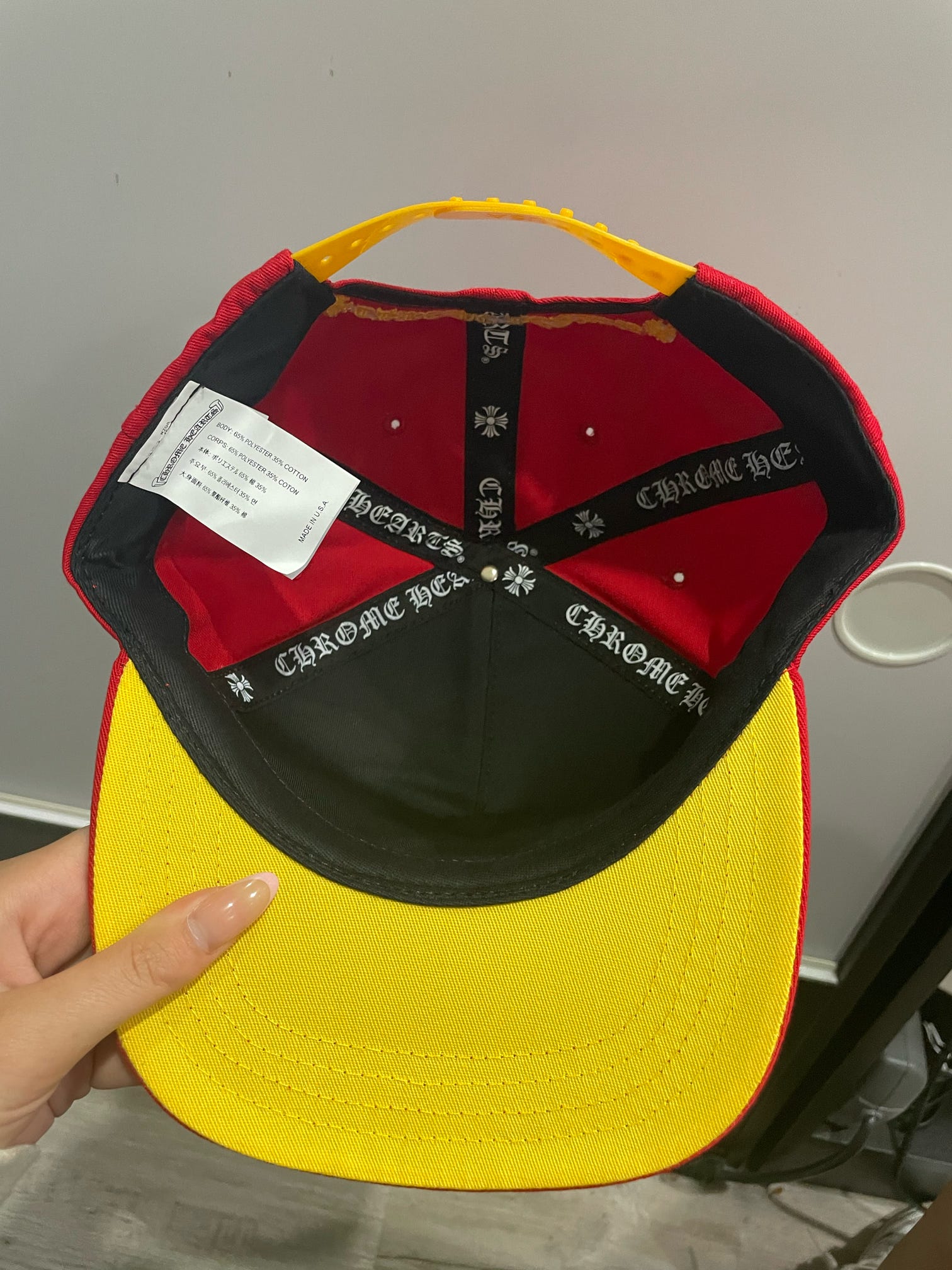 Chrome Hearts CH Silver Button Hat Red / Yellow-Billrichardson