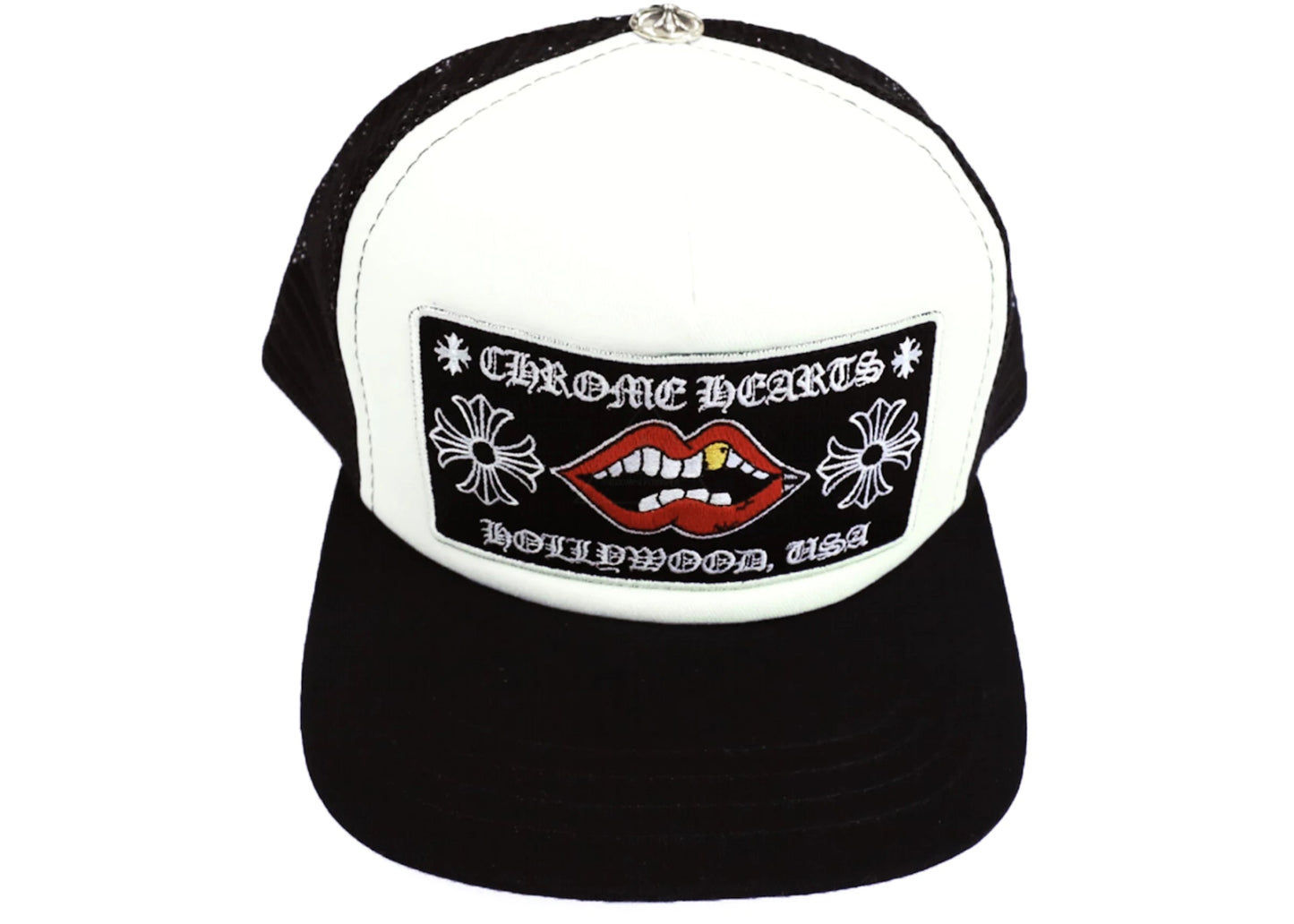 Chrome Hearts Chomper Hollywood Trucker Hat Black / White - Supra Sneakers