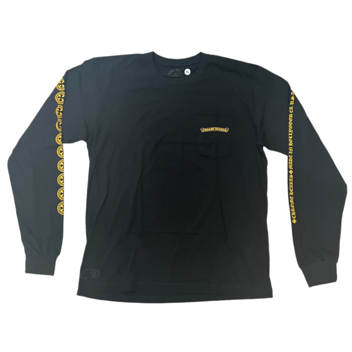 Chrome Hearts Emblem Long Sleeve Tee Black / Gold - Supra Sneakers