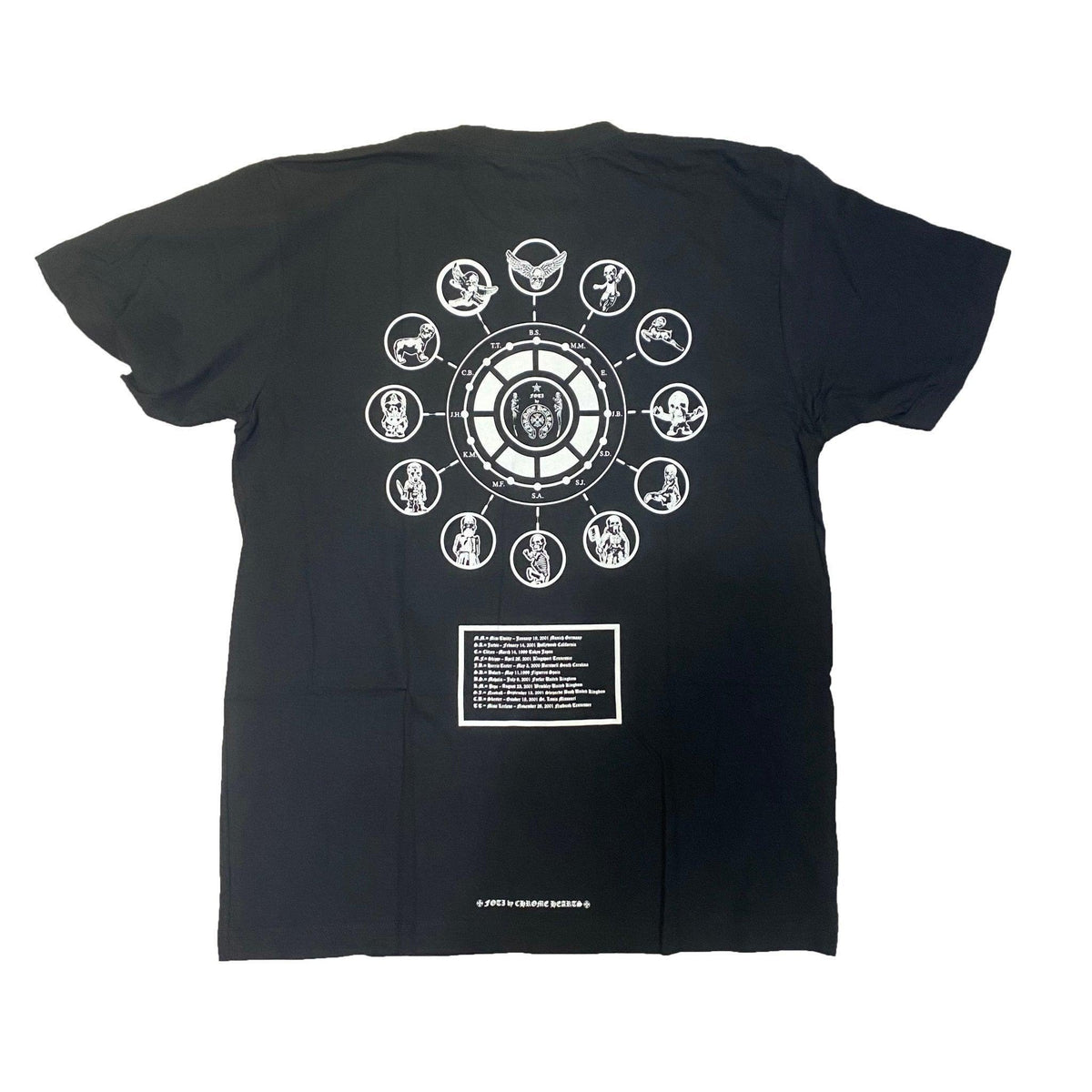 Chrome Hearts Chrome Hearts FOTI Zodiac T-shirt Black — $350.0 