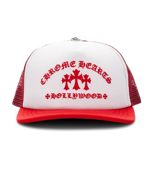 Chrome Hearts King Taco Cross Trucker Hat Red - Supra cross Sneakers