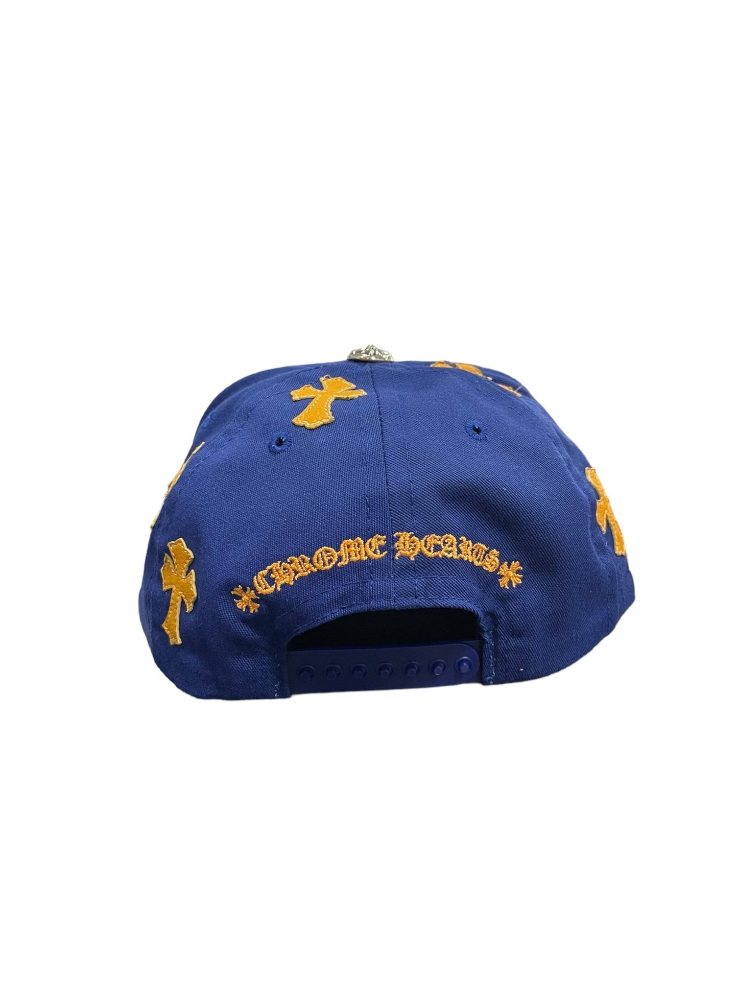 Chrome Hearts Leather Patches Snapback Hat Blue / Yellow - Sneakersbe Sneakers Sale Online