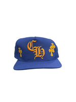 Chrome Hearts Leather Patches Snapback Hat Blue / Yellow - Supra Sneakers - Image 2