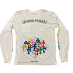 Chrome Hearts Multi Color Cemetery L/S T-Shirt White - Supra Sneakers - Image 3