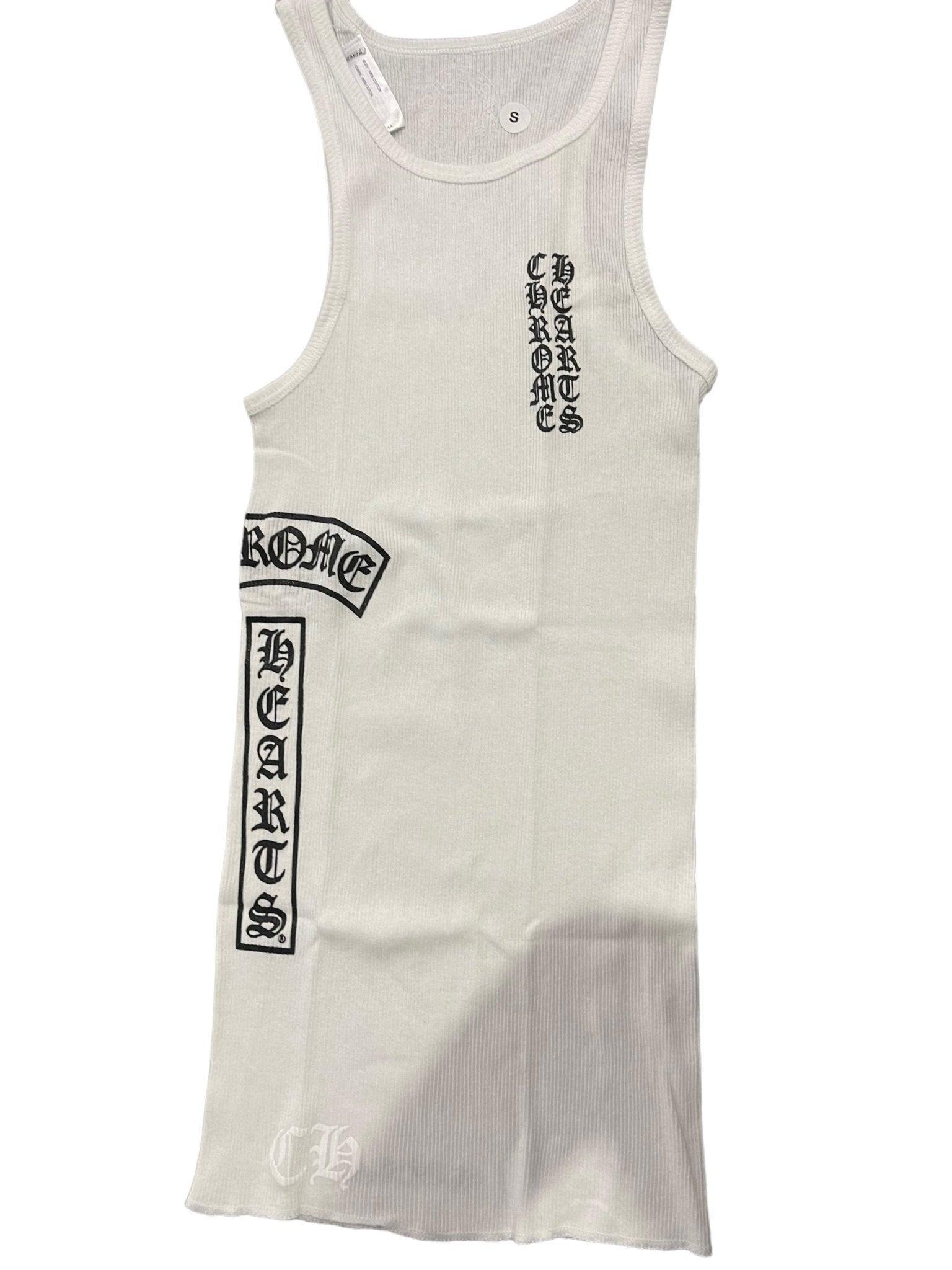Chrome Hearts Rib Tank Top White-Supra Sneakers-$400.00