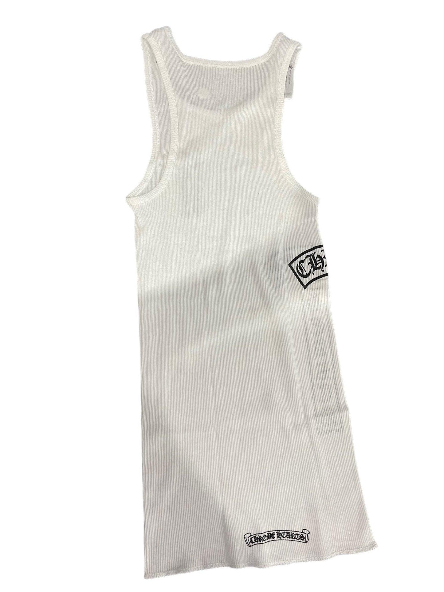 Chrome Hearts Scroll Rib Tank Top White - Supra Sneakers