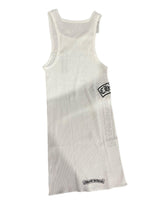 Chrome Hearts Scroll Rib Tank Top White - Supra Sneakers - Image 10