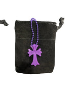 Chrome Hearts Silichrome Cross Necklace Purple - Supra Sneakers - Image 3