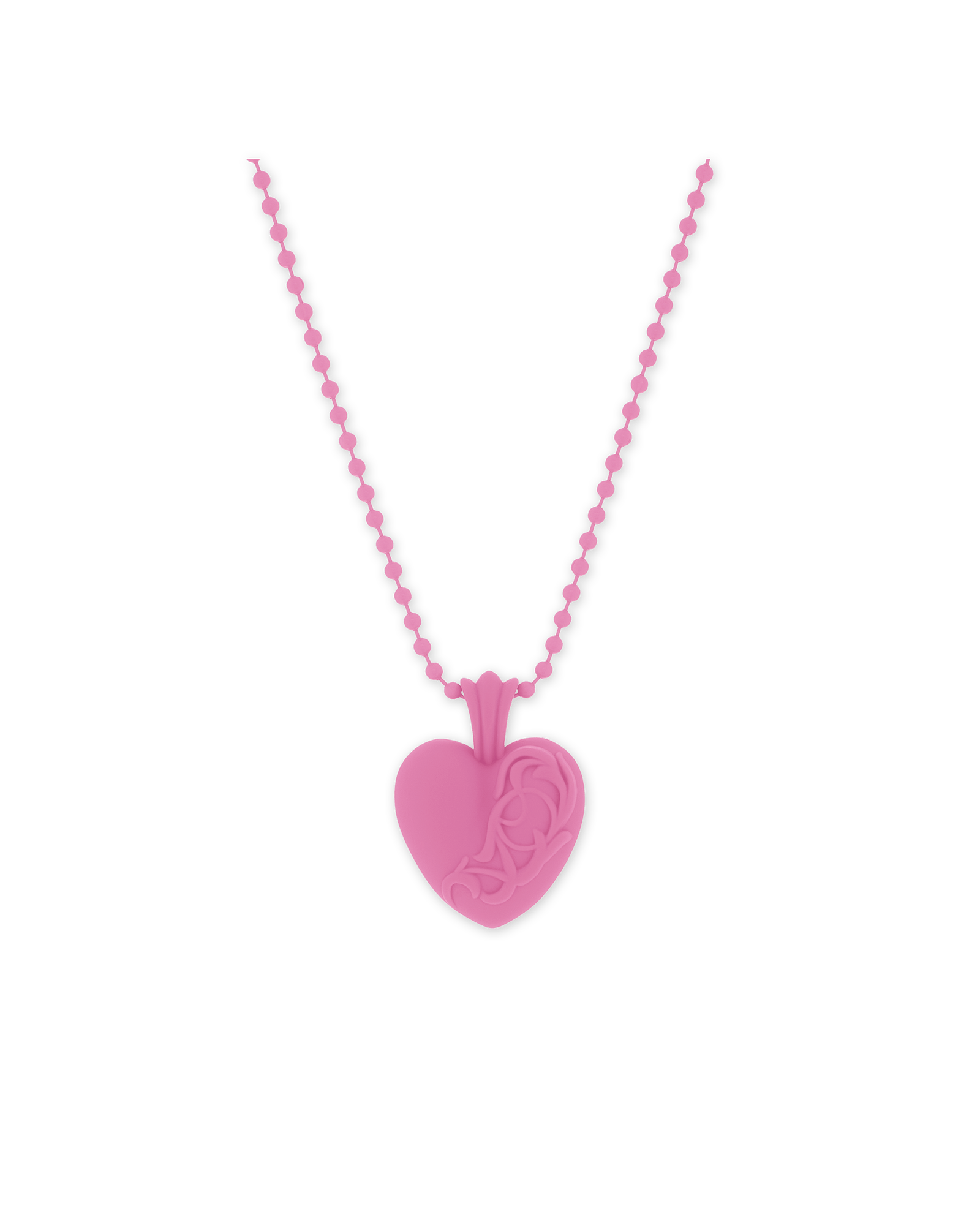 Chrome Hearts Silichrome Heart Necklace Pink - Sneakersbe Sneakers Sale Online