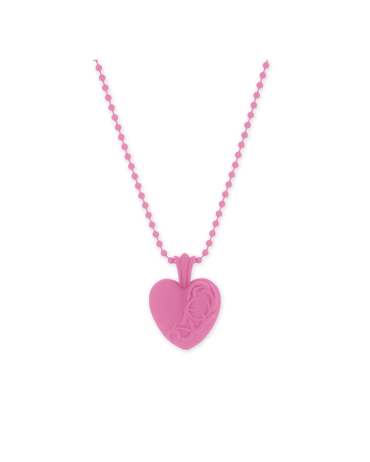 Chrome Hearts Silichrome Heart Necklace Pink - Sneakersbe Sneakers Sale Online