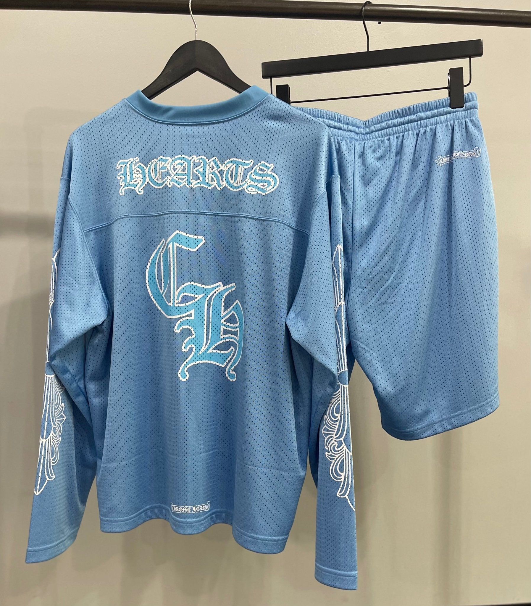 Chrome Hearts Sports Mesh Warm Up Jersey Blue-Supra Sneakers-$830.00