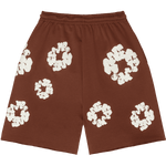 Denim Tears The Cotton Wreath Sweat Shorts Brown - Supra Sneakers - Image 2