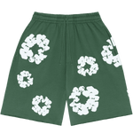 Denim Tears The Cotton Wreath Sweat Shorts Green - Supra Sneakers - Image 1