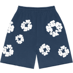 Denim Tears The Cotton Wreath Sweat Shorts Navy Blue - Supra Sneakers - Image 2