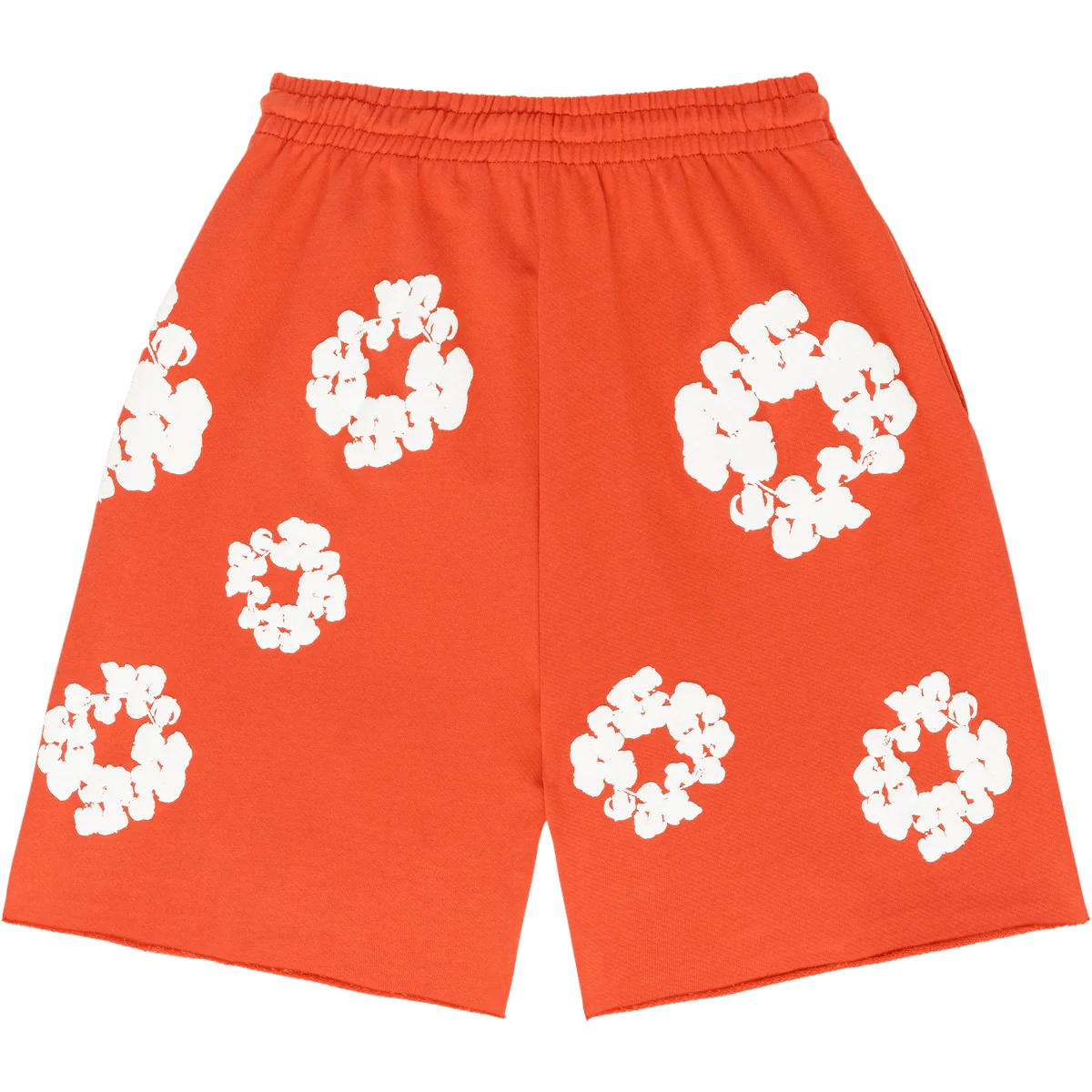 Denim Tears The Cotton Wreath Sweat Shorts Orange - Supra Sneakers