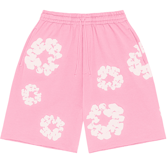 Denim Tears The Cotton Wreath Sweat Shorts Pink - Supra Sneakers