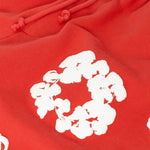 Denim Tears The Cotton Wreath Sweat Shorts Red - Supra Sneakers - Image 3