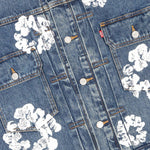 Denim Tears x Levi's Wreath Jean Jacket Dark Wash - Supra Sneakers - Image 4