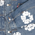 Denim Tears x Levi's Wreath Jean Jacket Dark Wash - Supra Sneakers - Image 3