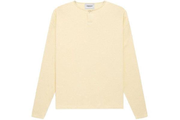 Fear of god Essentials Thermal Henley Long Sleeve Tee Cream - Supra Sneakers