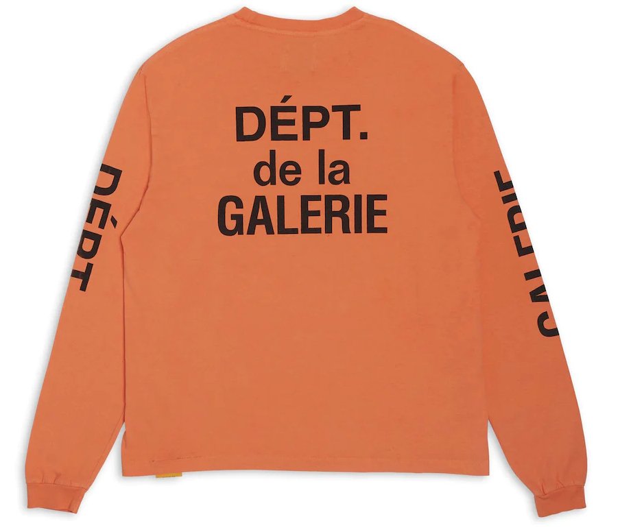 Gallery Dept. French Collector L/S T-shirt Orange Black - Sneakersbe Sneakers Sale Online