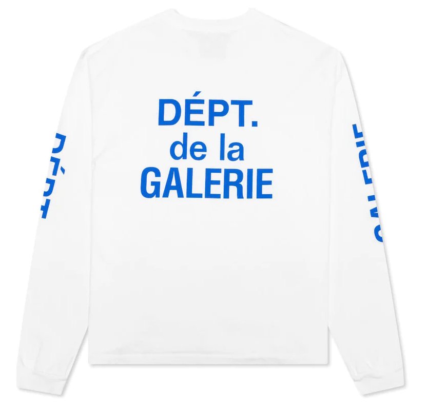 Gallery Dept. French Collector L/S Tee White Blue - Sneakersbe Sneakers Sale Online