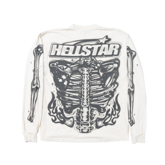 Hellstar Airbrushed Bones Longsleeve Tee - Paroissesaintefoy Sneakers Sale Online