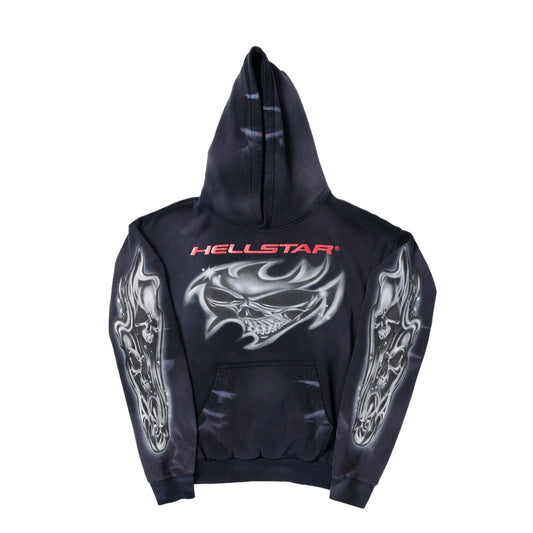 Hellstar Airbrushed Skull Hoodie - Supra amortiguaci Sneakers